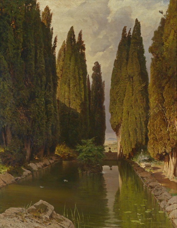 Park bei Rom 1899 by August Hermann Kruger